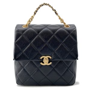 CHANEL Matelasse Chain Backpack BlackAS3108 Caviar Leather