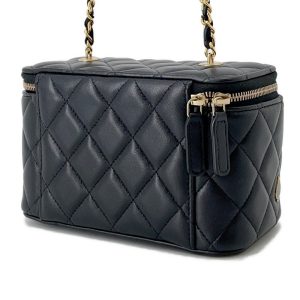 CHANEL ChainShoulder Bag Vanity Case BlackAP3079 Lambskin