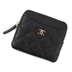 CHANEL Matelasse Coin purse BlackAP2061 Caviar Leather