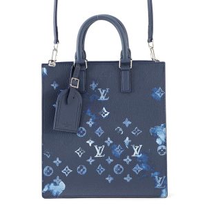 LOUIS VUITTON Sac Plat Messenger NavyM57843 Monogram Watercolor