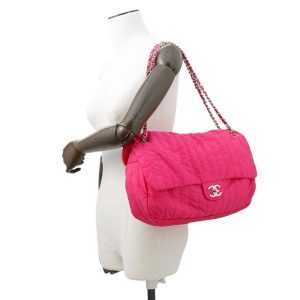 CHANEL Mademoiselle ChainShoulder Bag PinkA67080 Nylon Leather
