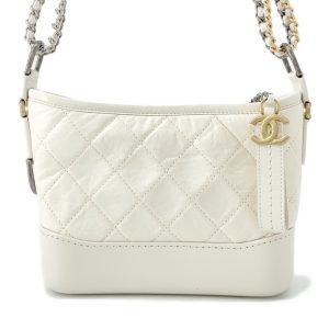 CHANEL Gabriel de CHANEL Hobo Bag WhiteA91810 Calf Leather Size Mini