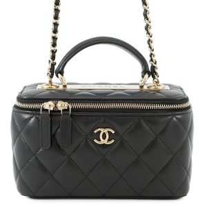 CHANEL Matelasse Chain Vanity BlackAP1472 Lambskin