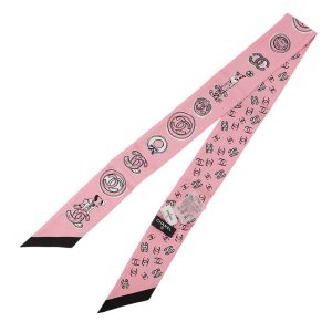 CHANEL CC Logo Headband Scarf PinkAA8947 Silk100%