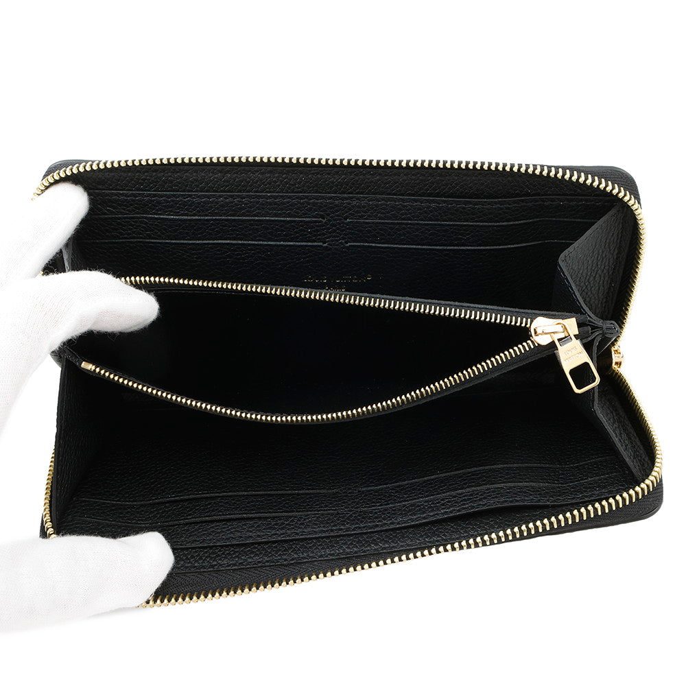 LOUIS VUITTON Portefeuille Clemence NoirM60171 Monogram Empreinte Leather - Image 4