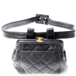 Chanel Kisslock Vintage Bum Caviar Bag