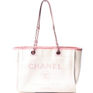 Chanel Deauville Canvas Small Tote Bag