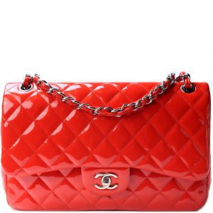 Chanel Classic Double Flap Jumbo Patent Leather 18 Mil Bag