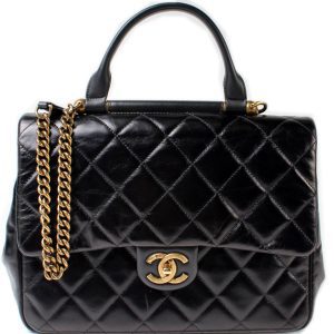 Chanel Gold Bar Top Handle Flap 23M Bag