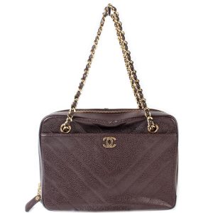 Chanel CC Chevron Pocket Camera Caviar 6M Bag