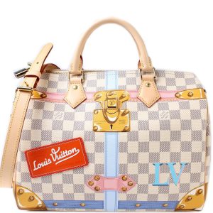 Louis Vuitton Speedy 30 Summer Trunks Bandouliere Damier Azur