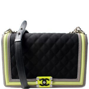 Chanel Boy Large Neon Nylon 22M Bag