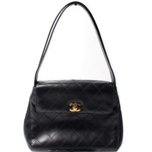 Chanel CC Flap Vintage Evening Lambskin Bag