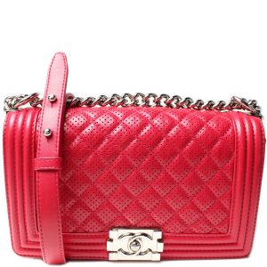 Chanel Boy Flap Medium Old Perforated Calfskin 19M Bag