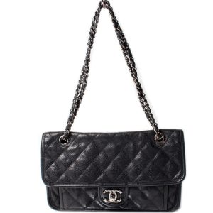 Chanel French Riviera Flap Medium Caviar Bag