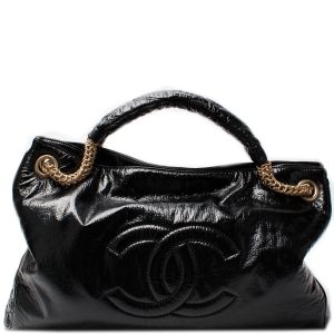Chanel Patent Leather Rock and Chain Hobo Large Bag
