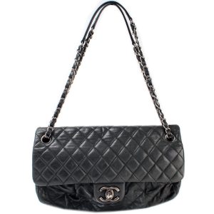 Chanel Coco Pleats Flap Iridescent Calfskin Large Bag