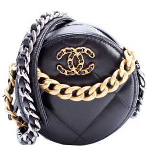 Chanel 19 Round Clutch Goatskin 29M Bag