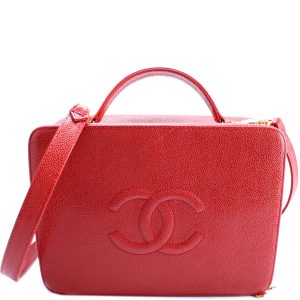 Chanel Lunchbox Vanity Case Caviar 5M Bag