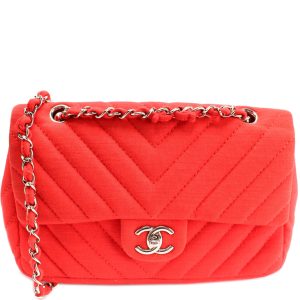 Chanel Classic Flap Medium Jersey Chevron 13M Bag