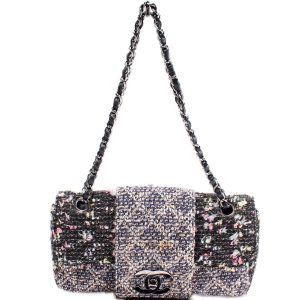 Chanel CC Single Flap Tweed 9M Bag