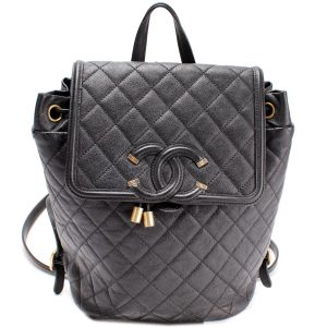 Chanel CC Filigree Backpack Caviar 25M Bag
