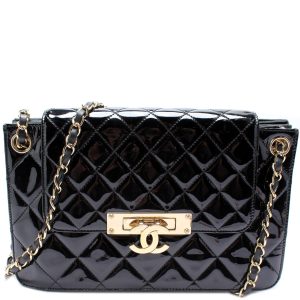 Chanel Golden Class Accordion Flap Paten Bag