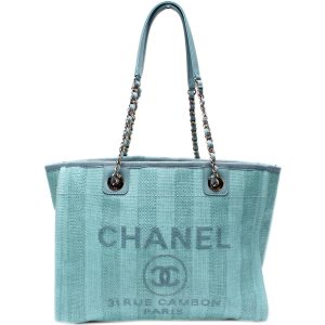 Chanel Deauville Canvas Tote Small Bag