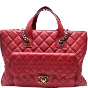 Chanel CC Front Pocket Large Shopping Tote Caviar 23M Bag