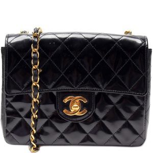 Chanel Classic Flap Mini Square Patent 1M Bag