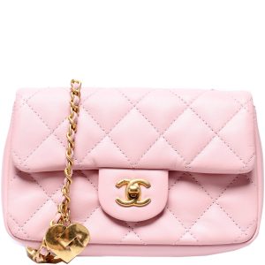 Chanel Mini Flap Heart Lambskin 32+ Bag