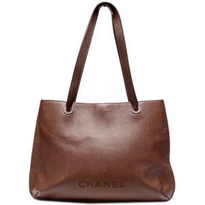 Chanel Logo Flat Shoulder Vintage Bag