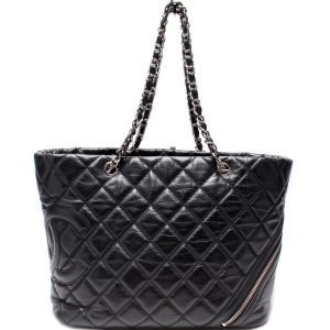 Chanel Cotton Club Ligne Aged Calfskin Tote 11M Bag