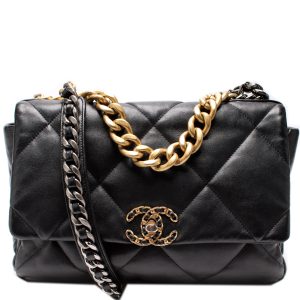 Chanel Quilted Goatskin 19 Large Flap 32+M Bag