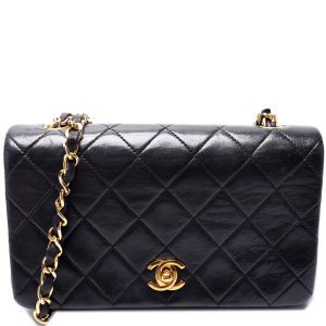Chanel CC Full Flap Mini Quilted Lambskin Vintage Bag