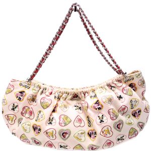 Chanel Coco Hearts Canvas Shoulder 10M Bag