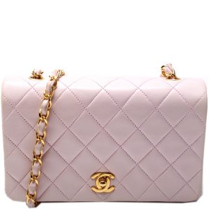 Chanel CC Full Flap Mini Quilted Lambskin Vintage Bag