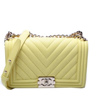 Chanel Boy Flap Medium Chevron Caviar 29M Bag