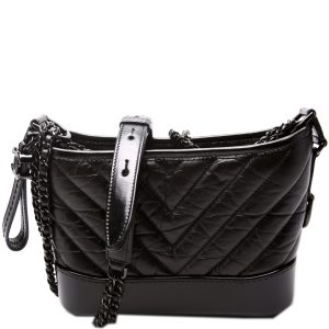 Chanel Gabrielle Hobo Small So Black Calfskin 28M Bag