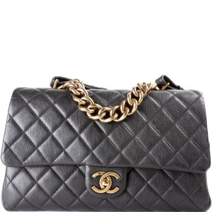 Chanel CC Trapezio Quilted Sheepskin Large Flap 23M Bag