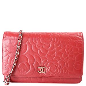 Chanel Camellia Embossed WOC 20M Bag