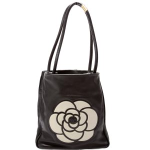 Chanel Camellia Lambskin Tote Bag