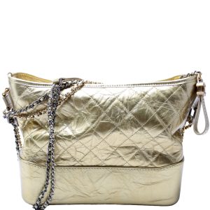 Chanel Gabrielle Hobo Medium Aged Metallic Calfskin Bag