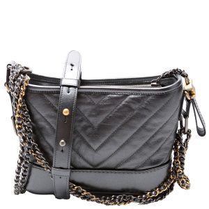 Chanel Gabrielle Hobo Small Metallic Calfskin 28M Bag