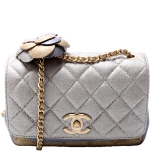 Chanel Camellia Mini Flap Quilted Lambskin 23M Bag