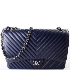 Chanel Classic Flap Maxi Chevron Caviar 22M Bag