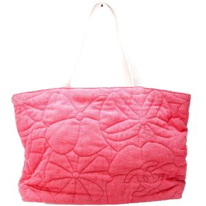 Chanel CC Terry Cotton Camellia Beach Tote Bag