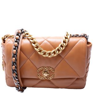 Chanel Quilted Goatskin 19 Medium Flap RFID Bag