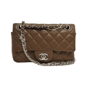 Chanel Classic Flap Rectangular Mini Brown Caviar Leather