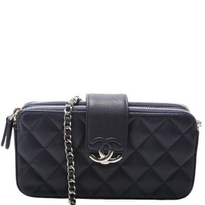 Chanel Box CC Double Zip WOC Lambskin 25M Bag
